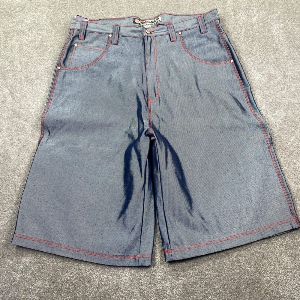 Regal Wear Performance Collection Mens Size 44x15 Blue Polyester Shorts